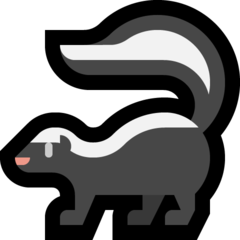 How emoji skunk displayed on Microsoft