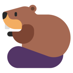 How emoji beaver displayed on Microsoft