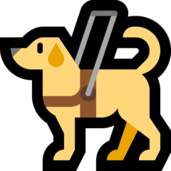 How emoji guide dog displayed on Microsoft