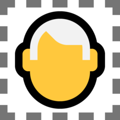 How emoji white hair displayed on Microsoft