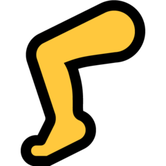 How emoji leg displayed on Microsoft