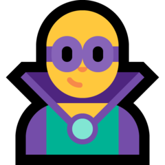 How emoji man supervillain displayed on Microsoft