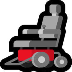 How emoji motorized wheelchair displayed on Microsoft