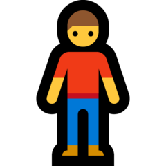 How emoji man standing displayed on Microsoft