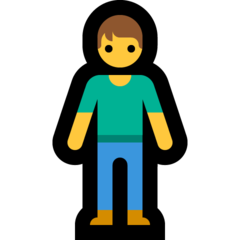 How emoji person standing displayed on Microsoft