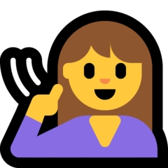 How emoji deaf woman displayed on Microsoft