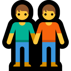 How emoji people holding hands displayed on Microsoft