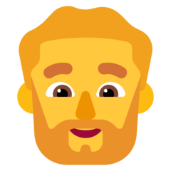 How emoji man: beard displayed on Microsoft