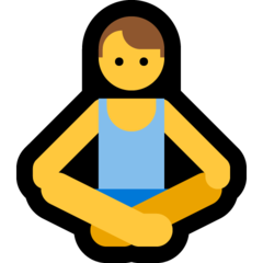 How emoji man in lotus position displayed on Microsoft