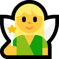 How emoji woman fairy displayed on Microsoft