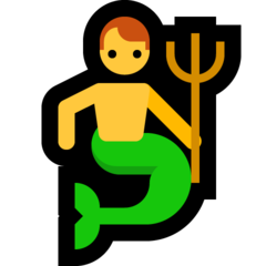 How emoji merman displayed on Microsoft