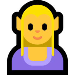 How emoji woman elf displayed on Microsoft