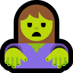 How emoji woman zombie displayed on Microsoft