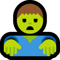 How emoji zombie displayed on Microsoft