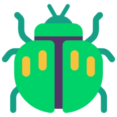 How emoji beetle displayed on Microsoft