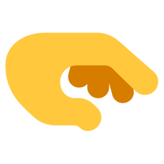 How emoji palm down hand displayed on Microsoft