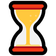 How emoji hourglass not done displayed on Microsoft