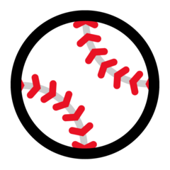 How emoji baseball displayed on Microsoft