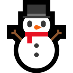 How emoji snowman without snow displayed on Microsoft