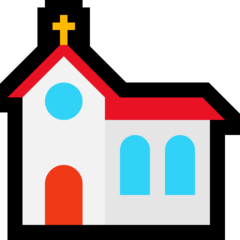 How emoji church displayed on Microsoft