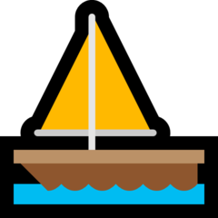 How emoji sailboat displayed on Microsoft