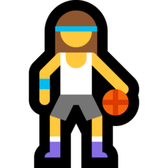 How emoji woman bouncing ball displayed on Microsoft