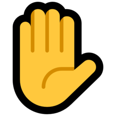 How emoji raised hand displayed on Microsoft