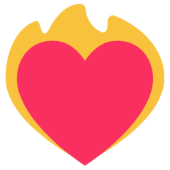 How emoji heart on fire displayed on Microsoft