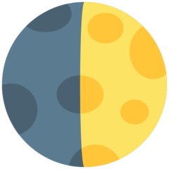 How emoji first quarter moon displayed on Mozilla