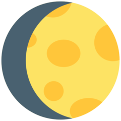 How emoji waxing gibbous moon displayed on Mozilla