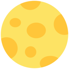 How emoji full moon displayed on Mozilla