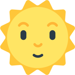 How emoji sun with face displayed on Mozilla