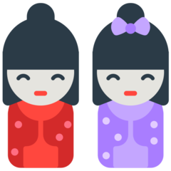 How emoji Japanese dolls displayed on Mozilla