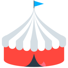 How emoji circus tent displayed on Mozilla