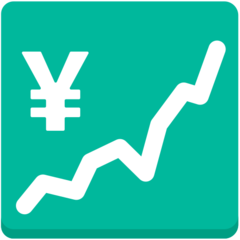 How emoji chart increasing with yen displayed on Mozilla