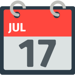 How emoji tear-off calendar displayed on Mozilla