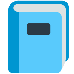 How emoji blue book displayed on Mozilla