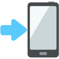 How emoji mobile phone with arrow displayed on Mozilla