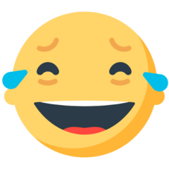 How emoji face with tears of joy displayed on Mozilla