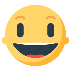 How emoji grinning face with big eyes displayed on Mozilla