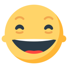 How emoji grinning face with smiling eyes displayed on Mozilla