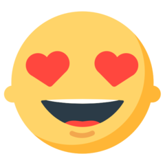 How emoji smiling face with heart-eyes displayed on Mozilla