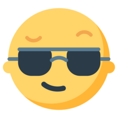 How emoji smiling face with sunglasses displayed on Mozilla