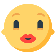 How emoji kissing face displayed on Mozilla