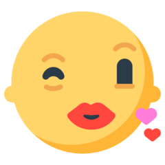 How emoji face blowing a kiss displayed on Mozilla