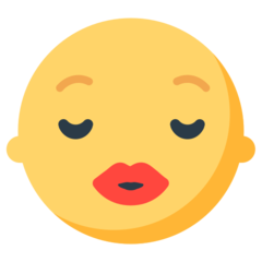 How emoji kissing face with closed eyes displayed on Mozilla