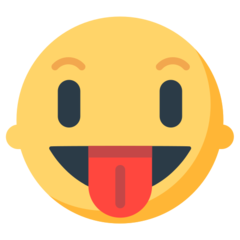 How emoji face with tongue displayed on Mozilla