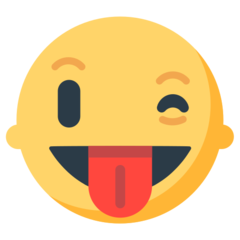 How emoji winking face with tongue displayed on Mozilla