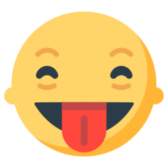 How emoji squinting face with tongue displayed on Mozilla