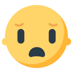 How emoji frowning face with open mouth displayed on Mozilla